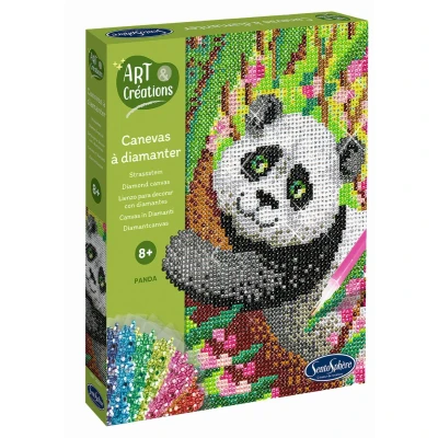 Abbildung von Strassstein Bild Panda Glitzerbilder stecken Bastelset