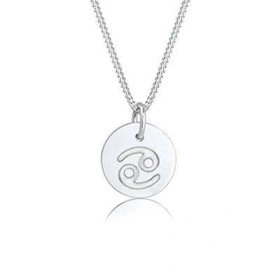 Abbildung von Elli Sternzeichen Krebs Astro Symbol MATT Halskette, Damen, Größe: 45, Silber