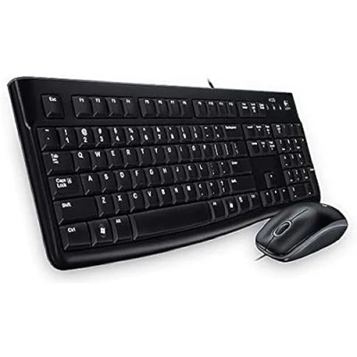 Abbildung von Logitech MK120 Kabelgebundenes Tastatur Maus Set, Optische Maus, USB Anschluss, PC/Laptop, Bulgarisches Layout Schwarz