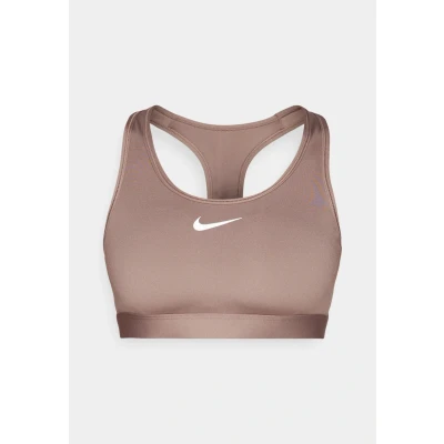 Abbildung von Nike Performance BRA Sportbh mit mittlerer Stützkraft, Damen, Größe: XS, Mink brown/white