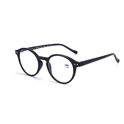 Abbildung von ZENOTTIC Blaue Licht Blockieren Lesebrille, Anti Schwindlig Glasses Damen und Herren Leicht Rundrahmen Retro Brillen (+2.50, SCHWARZ)