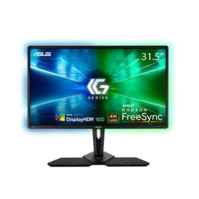 Abbildung von ASUS Console Gaming CG32UQ 31,5 Zoll 4K UHD Monitor 60 Hz, 5ms GtG, FreeSync, AuraSync, GameFast Input, DisplayHDR 600 VA Panel, 16:9, 3840x2160, USB Hub, DP, HDMI, ergonomisch, Speaker