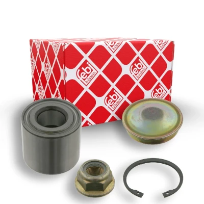 Abbildung von FEBI BILSTEIN 24781 Radlagersatz Hinterachse links, rechts mit Sicherungsring, Fettkappe 55 Kegelrollenlager RENAULT: SCENIC 2