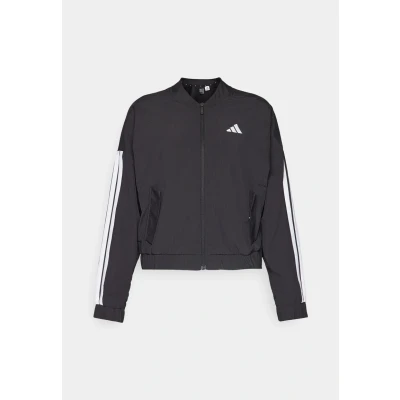 Abbildung von adidas Sportswear Essentials Stripes Lifestyle Bomber Trainingsjacke, Damen, Größe: XS, Black/white