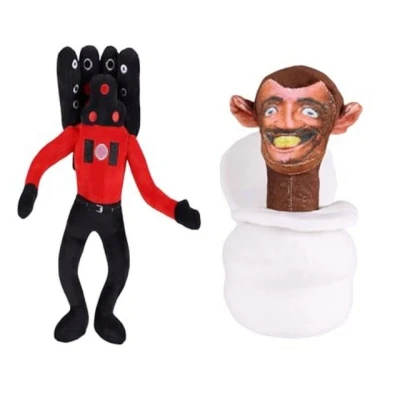 Abbildung von Wiztex Kuscheltier Skibidi Toilette Plüsch Set Spielzeug Plüschtier