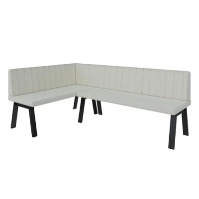 Abbildung von Eckbank Akiko Metal A Eckbankgruppe für Ihrem Esszimmer, Küche modern, Sitzecke, Essecke. Perfekt Küche, Büro und Rezeption. Solide Starke Verarbeitung. (128x196 Links Inari22)