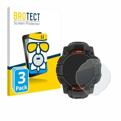 Abbildung von BROTECT Entspiegelungs Schutzglas für Garmin Instinct 3 Solar (50 mm) (3 Stück) Schutz Folie Glas Matt [Extrem Kratzfest 9H, Anti Reflex]