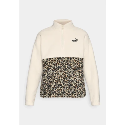 Abbildung von Puma Essentials Relaxed Crew Sweatshirt Mit Animal Print Damen Alpine Snow Größe: M
