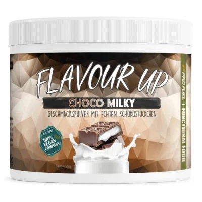 Abbildung von Geschmackspulver Choco Milky 250g Leckerer Geschmack und Süße nur 12 kcal pro Portion Vielseitig einsetzbar für Lebensmittel &amp; Getränke FLAVOUR Powder UP