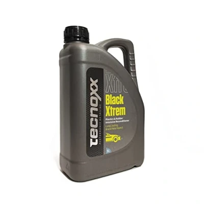 Abbildung von Tecnoxx Black Xtrem Restaurator von Kunststoff und Gummiteilen für das Äußere des Fahrzeugs. 5 Liter Behälter