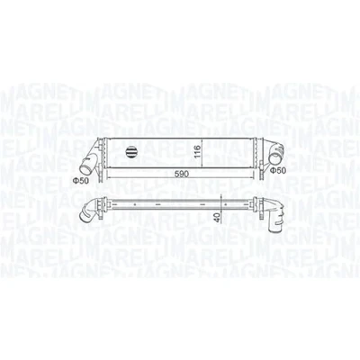 Abbildung von MAGNETI MARELLI 351319205260 Ladeluftkühler DACIA: Duster SUV, Sandero I