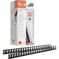 Abbildung von Peach Plastikbinderücken A4 22mm 210 Blatt 50 Stück schwarz PB422 02