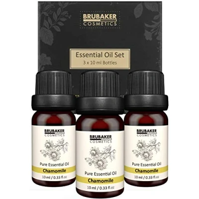 Abbildung von BRUBAKER Cosmetics 3er Set Kamille Öl Ruhe, Harmonie Ätherische Öle Aromatherapie Geschenkset 3 x 10 ml Kamilleöl Vegan