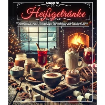 Abbildung von Rezepte für Heißgetränke: 150 einfache und preiswerte Wintergetränke, die Sie aufwärmen Ihnen Energie geben, zum Zubereiten zu Hause, darunter Kaffee, Tee, Schokolade, Milch viele andere.