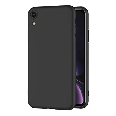 Abbildung von AICEK iPhone XR Hülle, Schwarz Silikon Schutzhülle für Case TPU Bumper Handyhülle (6,1 Zoll)