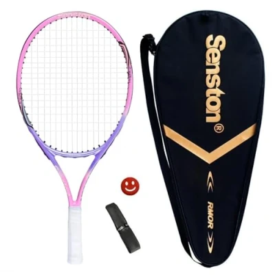 Abbildung von Senston Tennisschläger 23 One Piece Design Tennis Schläger Set mit Tennistasche,Overgrip,Vibrationsdämpfer
