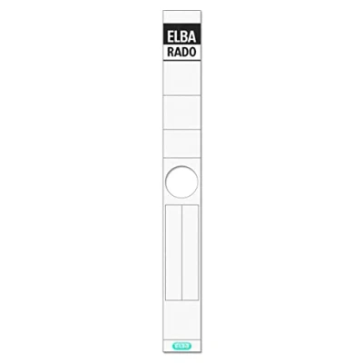 Abbildung von Elba Ordner Rückenschild, für 5 cm breite, Recycling, weiß/grau, 10 Stück
