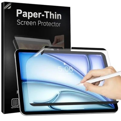 Abbildung von TiMOVO 1 Stück Magnetisch Papier Schutzfolie für iPad Air 13 Zoll M4 2024, Abnehmbar Wiederverwendbar Matte Folie 13(A2898 A2899 A2900), Zeichnen Wie auf Papier, Blendschutz, Anti Kratzer