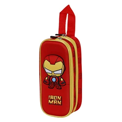 Abbildung von Iron Man Bobblehead 3D Doppelfedermäppchen, Rot