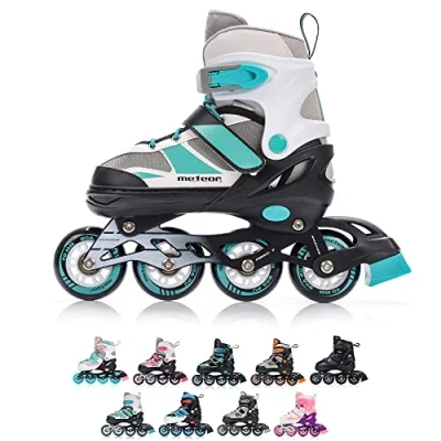 Abbildung von meteor® Inliner Rollen Inline Skates Mädchen und Jungen Kinder ABEC7 mit Einstellbarer Größe
