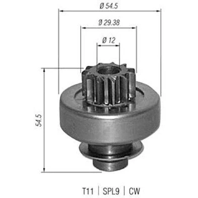 Abbildung von MAGNETI MARELLI 940113020347 Ritzel, Starter