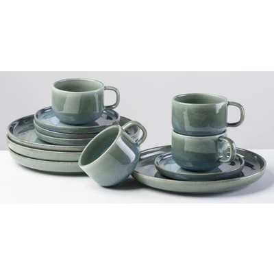 Abbildung von gipfelstück Kaffeeservice &quot;Tiefer See&quot;, (Set, 12 tlg.), Scandi Style, jedes Stück ein Unikat, Teile, für 4 Personen