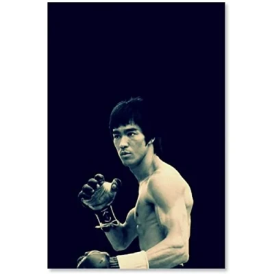 Abbildung von GPEIHANG Leinwand Malerei Bild Bruce Lee Poster für Wohnzimmerdekoration Wandkunst Bilder Und Drucke 23.6&quot;x35.4&quot;(60x90cm) Kein Rahmen