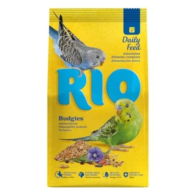Abbildung von RIO Budgries 1 kg Alleinfuttermittel für Wellensittiche Enthält gesunde Saaten und Getreide Mit Algen Calciumgluconat eine ausgewogene Ernährung