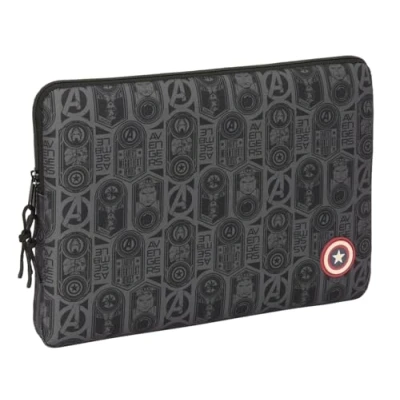 Abbildung von Safta Avengers Laptoptasche 39,6 cm (15,6 Zoll), Rucksack, ideal für Kinder verschiedener Altersgruppen, bequem und vielseitig, Qualität Widerstandsfähigkeit, 39,5 x 3,5 27,5 cm, Schwarz, M,