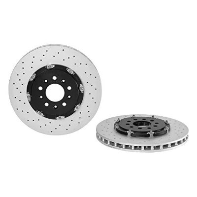 Abbildung von BREMBO TWO PIECE FLOATING DISCS LINE 09.9976.13 Bremsscheibe 355 32 5 gelocht/innenbel., Verbundbremsscheibe beschichtet hochgekohlt mit Schrauben