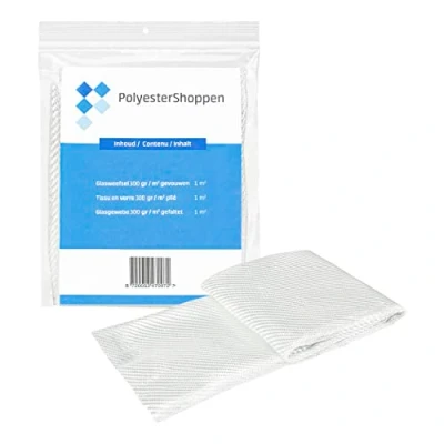 Abbildung von Twill Glasgewebe 1m2 300gr/m2 Gefaltet Köpergewebe Speziell für Polyesterharze, Epoxidharze, GFK Matten, Gewebe, Matte, Aramidgewebe, Laminate