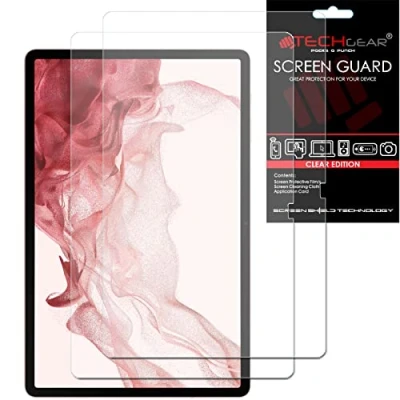 Abbildung von TECHGEAR 2 Stück Schutzfolie für Galaxy Tab S9 Plus 12,4 Zoll (SM X810 / SM X816) Screen Protector, Ultra Klare Bildschirmschutz Display Folie Kompatibel mit Samsung 2023