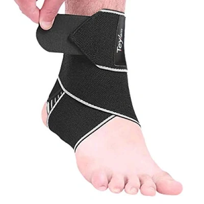 Abbildung von Teylam Sprunggelenkbandage, Einstellbares bandage fußgelenk, Flexible Knöchelbandage, Ultra Dünn Fußbandage, Laufen Fussball, Rechte und Linke Fußgelenk (Grau)