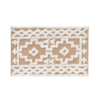 Abbildung von Douceur d&#039;Intérieur Rechteckiger Teppich, 60 x 90 cm, Jute, einfarbig, Baumwolle, mittelgroß