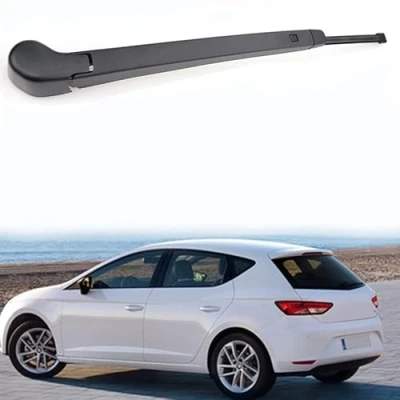 Abbildung von ZELLYA Wischerarm Hinten Scheibenwischer Wischer Set, für Seat Leon 5F MK3 Fließheck 2012 2019 Scheibenwischerarm Blatt Austausch Kunststoff Schwarz