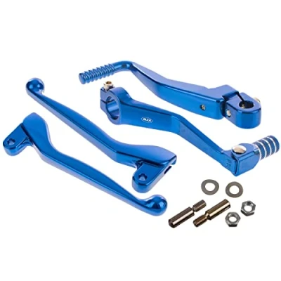 Abbildung von Set Styling Anbauteile (bestehend aus Brems /Kupplungshebel und Kickstart /FuÃŸschalthebel, + Schrauben) Farbe blau