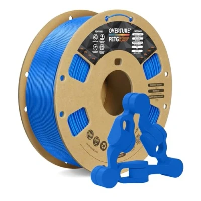 Abbildung von OVERTURE PETG Filament Aufgerüstet 1,75 mm, 1kg (2,2 lbs) Spule, 3D Druck Filament, Maßgenauigkeit +/ 0.02 mm (Digital blau)
