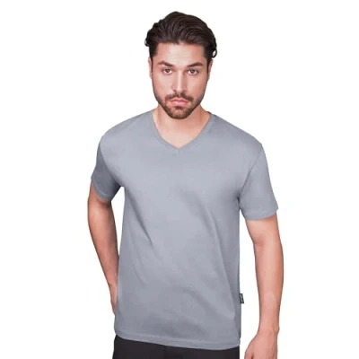 Abbildung von HRM Herren Luxury V Neck Tee I Premium T Shirt Ausschnitt aus 100% Bio Baumwolle Basic bis 60C waschbar Hochwertige &amp; nachhaltige Bekleidung