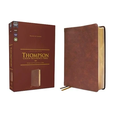 Abbildung von NKJV, Thompson Chain reference Bible, Leathersoft, Brown, Red Letter, Comfort Print: New King James Version, Print, Bible