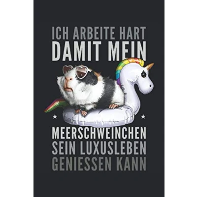 Abbildung von Meerschweinchen Notizbuch: Notizbuch Format: A5 (6x9 Zoll) 110 Seiten Liniert Mit Seitenzahlen Tagebuch Notizheft Hausaufgabenheft Original FD DESIGN