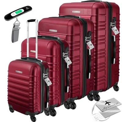 Abbildung von KESSER Kofferset, 4 Rollen, (4 tlg), 4tlg. Hartschalenkofferset Hartschalenkoffer Reisekoffer Set