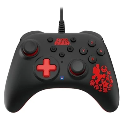 Abbildung von HORI Nintendo Switch HORIPAD Turbo (Mario) Kabelgebundener Controller Offizell lizenziert &amp; OLED Modell