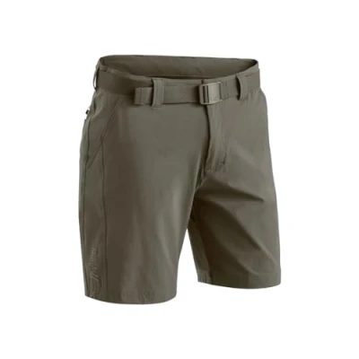 Abbildung von Maier Sports Nil Short M, Kurze Herren Wanderhose, Wasserabweisende Bermuda für Trekking und Hiking, PFC frei, mSTRETCH pro 4 &amp; Dryprotec, Braun, 50 (W35/L32)