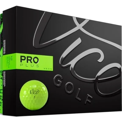 Abbildung von Vice Golf Pro Plus 2020 12 Bälle Eigenschaften: 4 Piece Cast Urethan, maximale Länge, reduzierter Driver Spin Mehr Farben: Weiß, Neon Red Profil: Für fortgeschrittene Golfer
