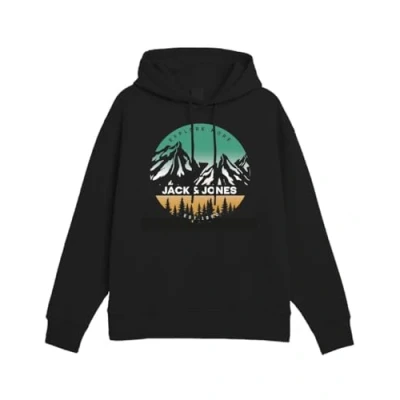 Abbildung von JACK &amp; JONES Herren Jjpeak Sweat Hood Kapuzenpullover, Schwarz, M