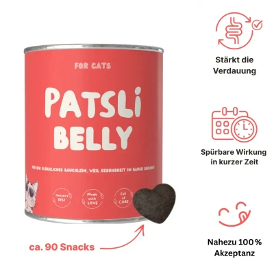 Abbildung von Verdauung Katze Snack mit Inulin, Flohsamen &amp; Fenchel Nahrungsergänzungsmittel Pflanzlich gut verträglich Tierärztlich entwickelt