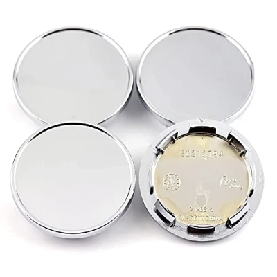Abbildung von RhinoTuning 4 Stück Radnabenkappen für Nabendeckel OD 66 mm ID 55,5 mm, Chrom Radnabenabdeckung Geeignet Beetle CC EOS GTI Golf Jetta Passat Tiguan Touareg e Rad, 3B7601171 Felgendeckel