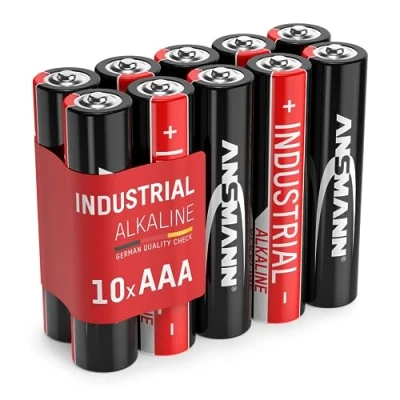 Abbildung von ANSMANN Industrial Alkaline Batterie Micro AAA LR03 Longlife Alkalibatterie Industriebatterie für hohen Strombedarf (10er Pack)