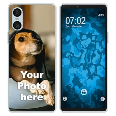 Abbildung von PhoneNatic personalisierte Handyhülle für Sony Xperia 10 VI Custom Silikon Case in transparent zum selbst gestalten mit eigenem Foto Bild Text individuell