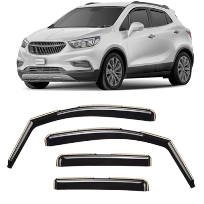 Abbildung von CLIM ART Windabweiser für Vauxhall Mokka 2012 2019 Autofenster Regenschutz, Regenabweiser, Integrierte Deflektoren, 4 Stück